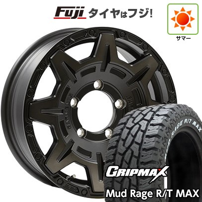 【新品】ジムニー 夏タイヤ ホイール4本セット 185/85R16 グリップマックス マッドレイジR/T MAX RWL(限定) ウェッズ クロスオーバーガーメンツ Style M 16インチ