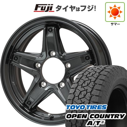 【新品】ジムニーシエラ 夏タイヤ ホイール4本セット 195/80R15 トーヨー オープンカントリー A/T III RWL/RBL レアマイスター LMG エトナ(ディープグレー) 15インチ