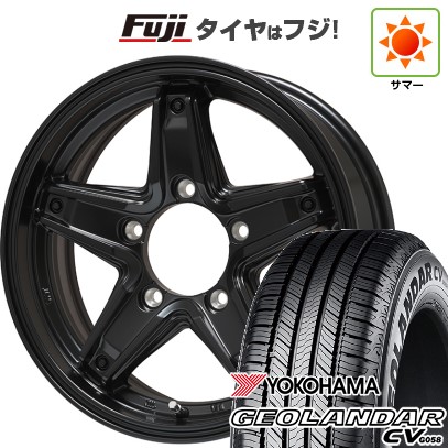 【新品】ジムニーシエラ 夏タイヤ ホイール4本セット 195/80R15 ヨコハマ ジオランダー CV G058 レアマイスター LMG エトナ(マットブラック) 15インチ