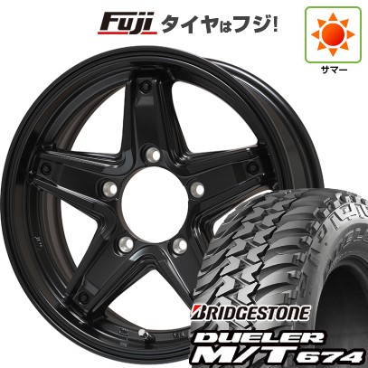 【新品】ジムニーシエラ 夏タイヤ ホイール4本セット 215/75R15 ブリヂストン デューラー M/T674 レアマイスター LMG エトナ(マットブラック) 15インチ