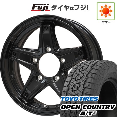 【新品】ジムニーシエラ 夏タイヤ ホイール4本セット 195/80R15 トーヨー オープンカントリー A/T III RWL/RBL レアマイスター LMG エトナ(マットブラック) 15インチ