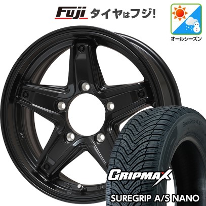 【新品】ジムニーシエラ オールシーズンタイヤ ホイール4本セット 195/80R15 グリップマックス シュアグリップ オールシーズン ナノ(限定) レアマイスター LMG エトナ 15インチ