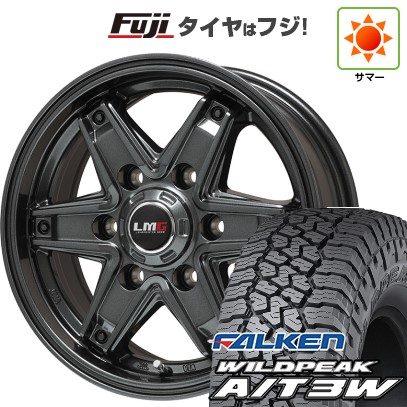 【新品】ハイエース200系 夏タイヤ ホイール4本セット 195/80R15 107/105N ファルケン ワイルドピーク A/T3W レアマイスター LMG エトナ(ディープグレー) 15インチ