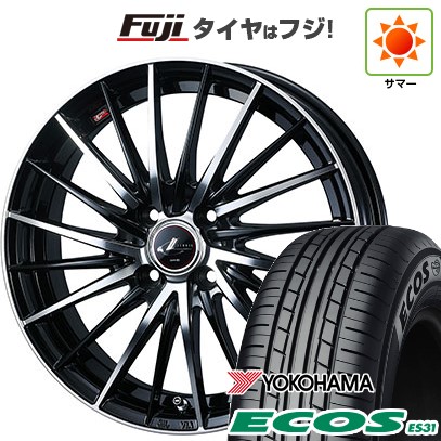 【新品 軽自動車】N-BOX タント スペーシア 夏タイヤ ホイール4本セット 165/55R15 ヨコハマ エコス ES31 ウェッズ レオニス FR 15インチ
