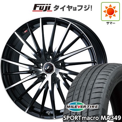 シビック(FL系 FK系)等 夏タイヤ ホイール4本セット 235/35R19 ミレバー スポーツマクロ MA349(限定) WEDS ウェッズ レオニス FR 19インチ