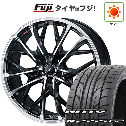 【パンク保証付き】シビック(FL系 FK系)等 夏タイヤ ホイール4本セット 235/35R19 ニットー NT555 G2 WEDS ウェッズ レオニス MV 19インチ