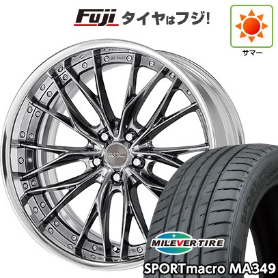 シビック(FL系 FK系)等 夏タイヤ ホイール4本セット 235/35R19 ミレバー スポーツマクロ MA349(限定) WORK ワーク シュヴァート ブルネン 19インチ