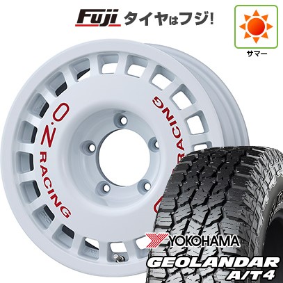 ジムニー 夏タイヤ ホイール4本セット 185/85R16 ヨコハマ ジオランダー A/T4 G018 WL/RBL OZ ラリーレーシング 16インチ