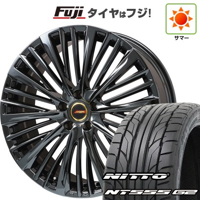 【パンク保証付き】【新品】40系アルファード/ヴェルファイア用 夏タイヤ ホイール4本セット 245/45R20 ニットー NT555 G2 プレミックス MER-X BMC(平座ナット) 20インチ