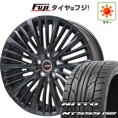 【パンク保証付き】【新品】40系アルファード/ヴェルファイア用 夏タイヤ ホイール4本セット 245/45R20 ニットー NT555 G2 プレミックス MER-X マットブラック(平座ナット) 20インチ
