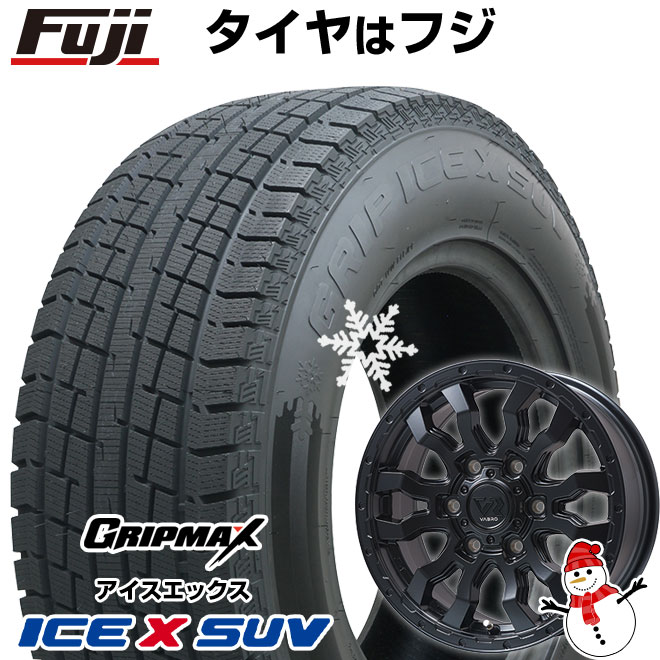 【新品】ハイエース200系用 スタッドレスタイヤ ホイール4本セット 195/80R15 107/105N グリップマックス アイスX SUV BSW ブラックサイドウォール(限定) トピー ヴァブロ RR-01【限定】 15インチ(送料無料)