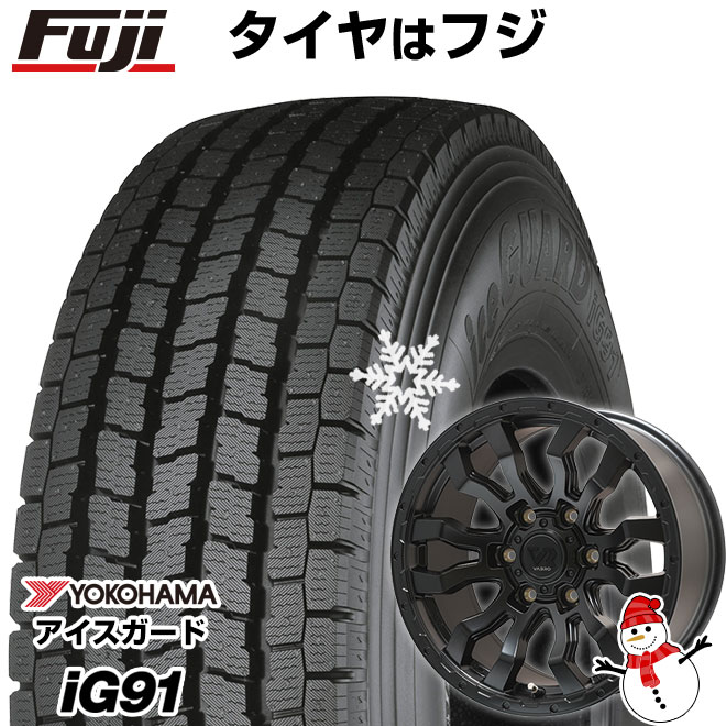 【新品】ハイエース200系用 スタッドレスタイヤ ホイール4本セット 195/80R15 107/105L ヨコハマ アイスガード iG91 トピー ヴァブロ RR-01【限定】 15インチ(送料無料)