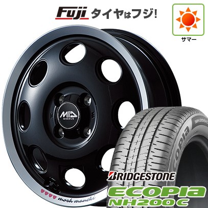 【新品 軽自動車】N-BOX タント スペーシア 夏タイヤ ホイール4本セット 155/65R14 ブリヂストン エコピア NH200 C MID 299モッシュ MANEKI 14インチ