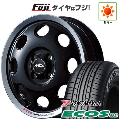 【新品 軽自動車】N-BOX タント スペーシア 夏タイヤ ホイール４本セット 165/55R15 ヨコハマ エコス ES31 MID 299モッシュ MANEKI 15インチ