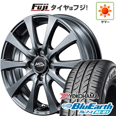 【新品 軽自動車】N-BOX タント スペーシア 夏タイヤ ホイール4本セット 155/65R14 ヨコハマ ブルーアース AE-01 MID ユーロスピード G10 14インチ