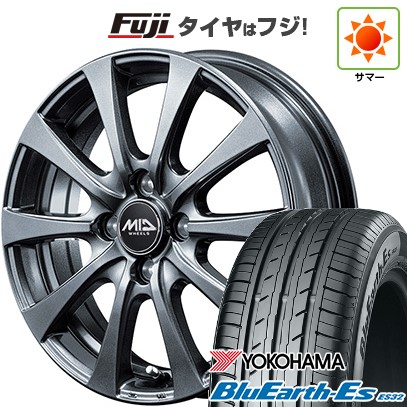 【新品 軽自動車】N-BOX タント スペーシア 夏タイヤ ホイール4本セット 155/65R14 ヨコハマ ブルーアース ES32 MID ユーロスピード G10 14インチ