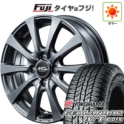 【新品 軽自動車】N-BOX タント スペーシア 夏タイヤ ホイール4本セット 165/55R15 ヨコハマ ジオランダー A/T G015 RBL MID ユーロスピード G10 15インチ
