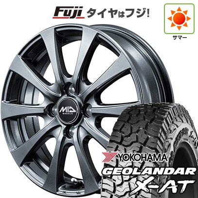 【新品 軽自動車】N-BOX タント スペーシア 夏タイヤ ホイール４本セット 155/65R14 ヨコハマ ジオランダー X-AT G016 MID ユーロスピード G10 14インチ