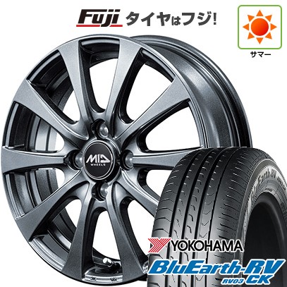 【パンク保証付き】【新品 軽自動車】N-BOX タント スペーシア 夏タイヤ ホイール4本セット 165/55R15 ヨコハマ ブルーアース RV-03CK MID ユーロスピード G10 15インチ