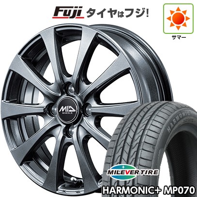 【新品 軽自動車】N-BOX タント スペーシア 夏タイヤ ホイール４本セット 165/55R15 ミレバー ハーモニック プラス MP070(限定) MID ユーロスピード G10 15インチ