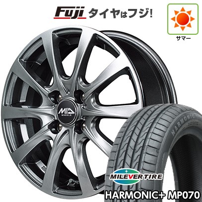 【新品 軽自動車】N-BOX タント スペーシア 夏タイヤ ホイール４本セット 165/55R15 ミレバー ハーモニック プラス MP070(限定) MID ユーロスピード F10 15インチ