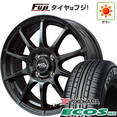 【新品 軽自動車】N-BOX タント スペーシア 夏タイヤ ホイール４本セット 165/55R15 ヨコハマ エコス ES31 MID シュナイダー スタッグ ストロングガンメタ 15インチ