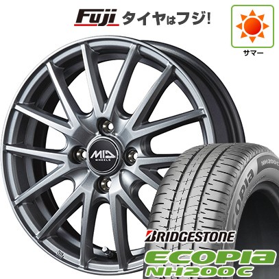 【新品 軽自動車】N-BOX タント スペーシア 夏タイヤ ホイール4本セット 165/55R15 ブリヂストン エコピア NH200 C MID シュナイダー SQ27 15インチ