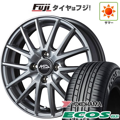 【新品 軽自動車】N-BOX タント スペーシア 夏タイヤ ホイール4本セット 165/55R15 ヨコハマ エコス ES31 MID シュナイダー SQ27 15インチ
