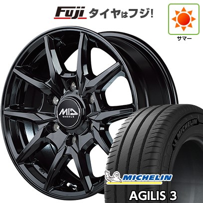 【新品】ハイエース200系 夏タイヤ ホイール４本セット 215/65R16 109/107T ミシュラン アジリス3 MID ロードマックス KG25 16インチ