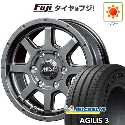 【新品】ハイエース200系 夏タイヤ ホイール4本セット 195/80R15 108/106S ミシュラン アジリス3 MID ロードマックス マッドライダー 15インチ