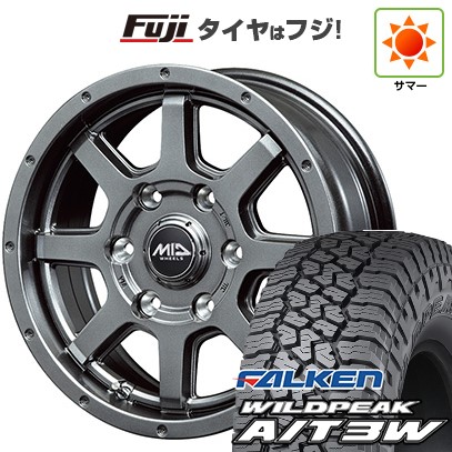 【新品】ハイエース200系 夏タイヤ ホイール4本セット 195/80R15 107/105N ファルケン ワイルドピーク A/T3W MID ロードマックス マッドライダー 15インチ