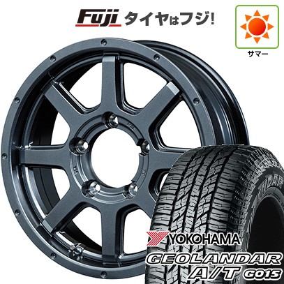 【新品】ジムニー 夏タイヤ ホイール4本セット 185/85R16 ヨコハマ ジオランダー A/T G015 WL/RBL MID ロードマックス マッドライダー 16インチ
