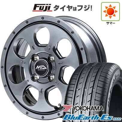 【新品 軽自動車】N-BOX タント スペーシア 夏タイヤ ホイール4本セット 165/55R15 ヨコハマ ブルーアース ES32 MID ロードマックス マッドエージェント 15インチ