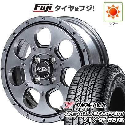 【新品 軽自動車】N-BOX タント スペーシア 夏タイヤ ホイール４本セット 165/55R15 ヨコハマ ジオランダー A/T G015 RBL MID ロードマックス マッドエージェント 15インチ