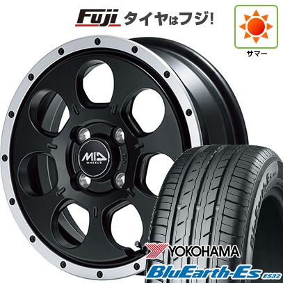 【新品 軽自動車】N-BOX タント スペーシア 夏タイヤ ホイール4本セット 165/55R15 ヨコハマ ブルーアース ES32 MID ロードマックス WO-7 15インチ
