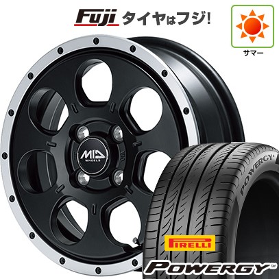 【新品 軽自動車】N-BOX タント スペーシア 夏タイヤ ホイール4本セット 165/55R15 ピレリ パワジー MID ロードマックス WO-7 15インチ