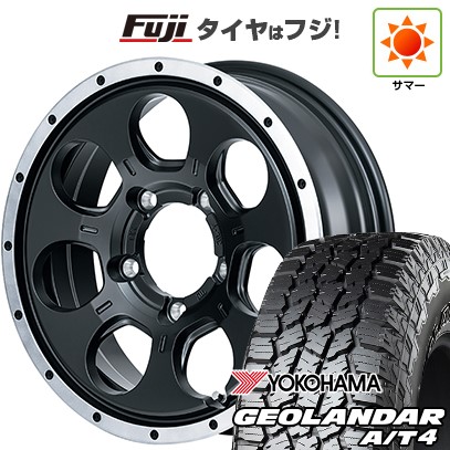【新品】ジムニー 夏タイヤ ホイール4本セット 185/85R16 ヨコハマ ジオランダー A/T4 G018 WL/RBL MID ロードマックス WO-7 16インチ