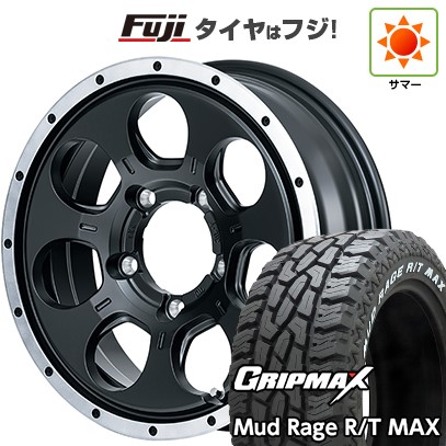 【新品】ジムニー 夏タイヤ ホイール4本セット 185/85R16 グリップマックス マッドレイジR/T MAX RWL(限定) MID ロードマックス WO-7 16インチ