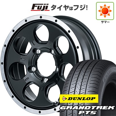 【新品】ジムニー 夏タイヤ ホイール4本セット 175/80R16 ダンロップ グラントレック PT5 MID ロードマックス WO-7 16インチ