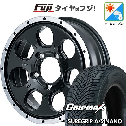 【新品】ジムニー オールシーズンタイヤ ホイール４本セット 175/80R16 グリップマックス シュアグリップ オールシーズン ナノ(限定) MID ロードマックス WO-7 16インチ