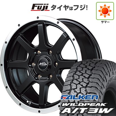 【新品】ハイエース200系 夏タイヤ ホイール4本セット 195/80R15 107/105N ファルケン ワイルドピーク A/T3W MID ロードマックス WF-8 15インチ