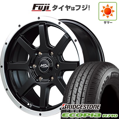 【新品】ハイエース200系 夏タイヤ ホイール４本セット 195/80R15 107/105N ブリヂストン エコピア R710 MID ロードマックス WF-8 15インチ