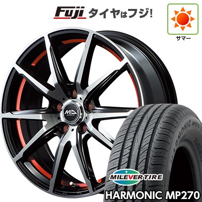 【新品 軽自動車】N-BOX タント スペーシア 夏タイヤ ホイール4本セット 155/65R14 ミレバー ハーモニック MP270(限定) MID シュナイダー RX02 14インチ
