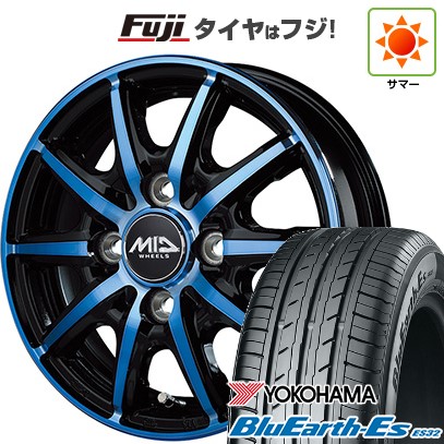 【新品 軽自動車】N-BOX タント スペーシア 夏タイヤ ホイール４本セット 155/65R14 ヨコハマ ブルーアース ES32 MID シュナイダー RX10-K 14インチ