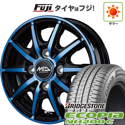 【新品 軽自動車】N-BOX タント スペーシア 夏タイヤ ホイール４本セット 155/65R14 ブリヂストン エコピア NH200 C MID シュナイダー RX10-K 14インチ