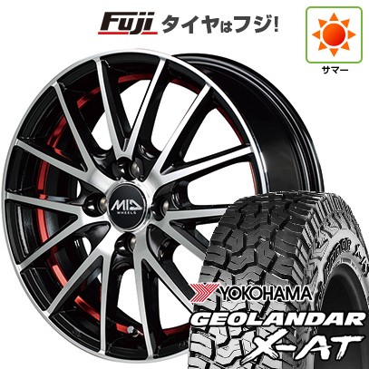 【新品 軽自動車】N-BOX タント スペーシア 夏タイヤ ホイール4本セット 155/65R14 ヨコハマ ジオランダー X-AT G016 MID シュナイダー RX27 14インチ