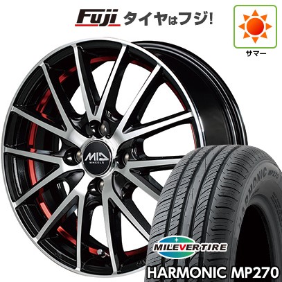 【新品 軽自動車】N-BOX タント スペーシア 夏タイヤ ホイール４本セット 155/65R14 ミレバー ハーモニック MP270(限定) MID シュナイダー RX27 14インチ