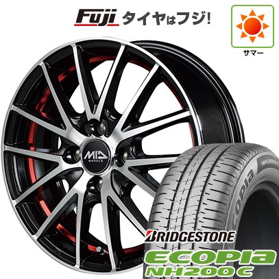 【新品 軽自動車】N-BOX タント スペーシア 夏タイヤ ホイール4本セット 155/65R14 ブリヂストン エコピア NH200 C MID シュナイダー RX27 14インチ