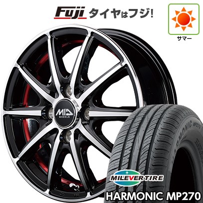 【新品 軽自動車】N-BOX タント スペーシア 夏タイヤ ホイール４本セット 155/65R14 ミレバー ハーモニック MP270(限定) MID シュナイダー SX2 14インチ