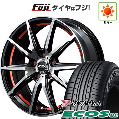 【新品 軽自動車】N-BOX タント スペーシア 夏タイヤ ホイール４本セット 165/55R15 ヨコハマ エコス ES31 MID シュナイダー RX02 15インチ